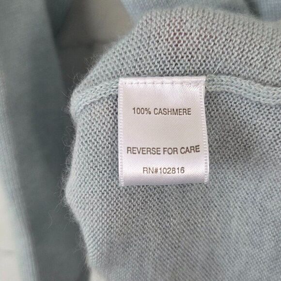 Garnet Hill 100% Cashmere Sweater Size S Tie Lightweight Knit V-Neck Half Sleeve - Picture 6 of 6